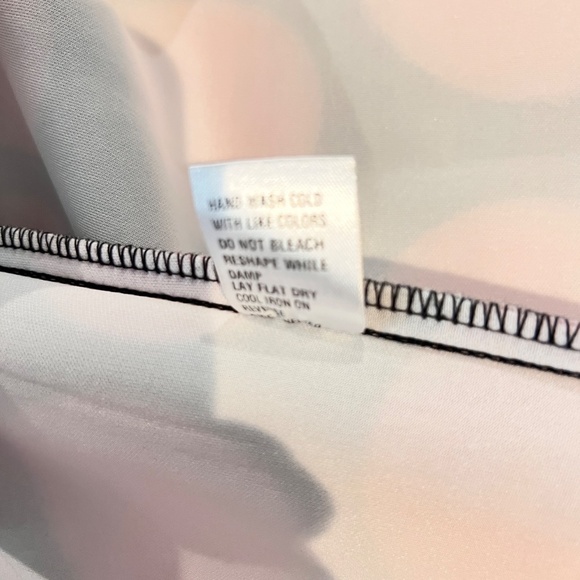 # A102  For Her NYC Black Vintage Fuchsia Polka Dot Puff Sleeve Dress NWT  L - Picture 10 of 10